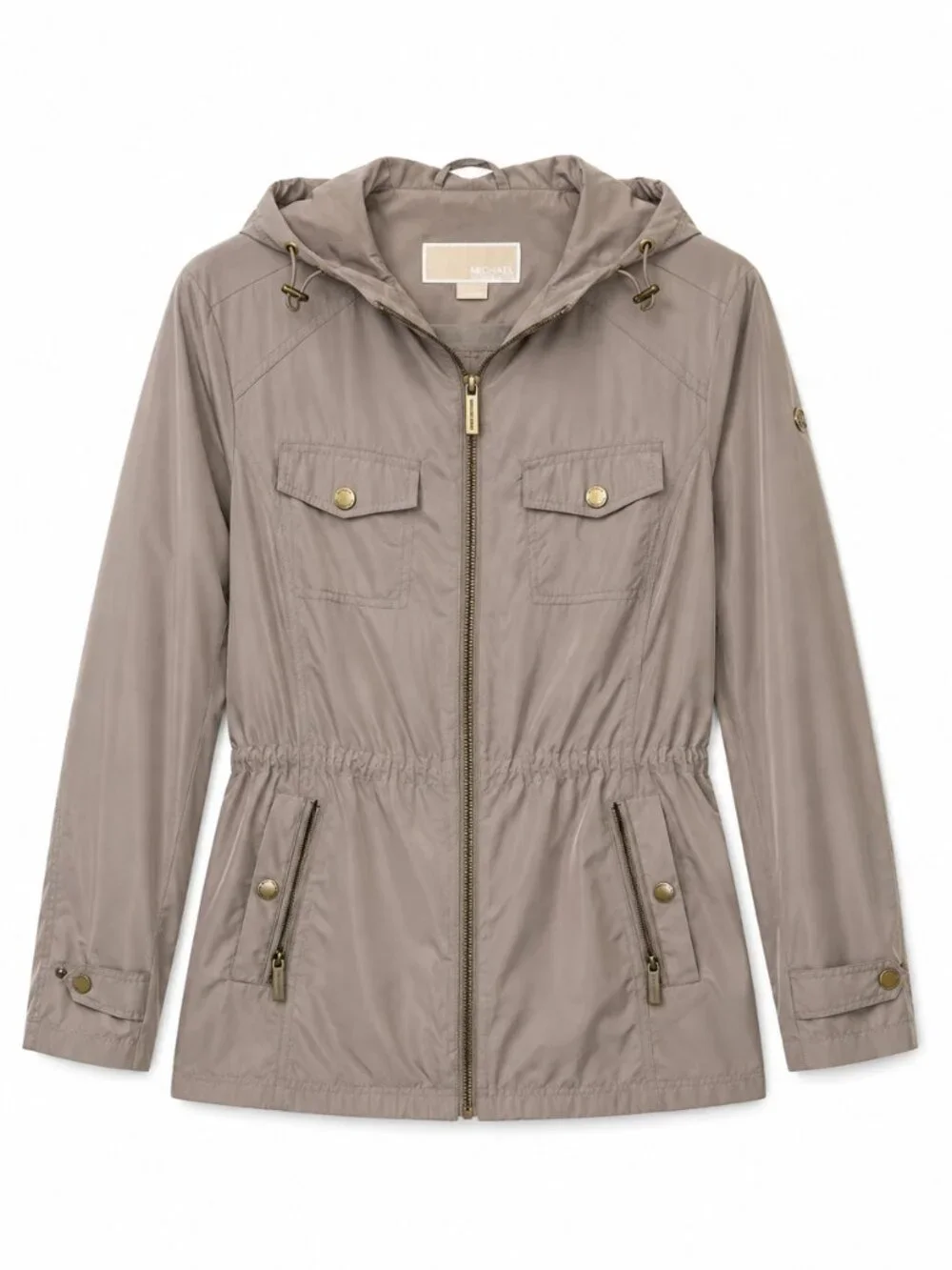 Michael Kors *Water-Resistant* Hooded Rain Jacket (Size M)